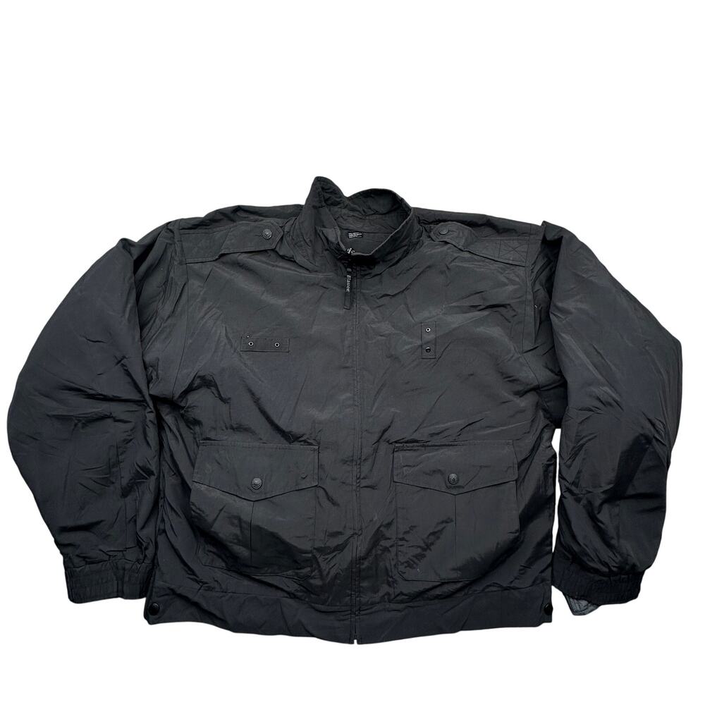Blauer Tactical Nylon Bomber Jacket Mens 2XL Navy Blue Zip Out Liner Insulated